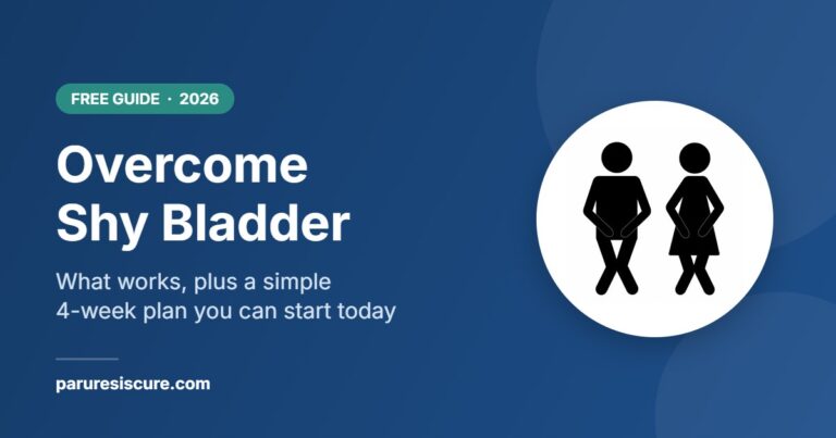 Overcome Shy Bladder: what works, plus a simple 4-week plan, with the Paruresis Cure logo