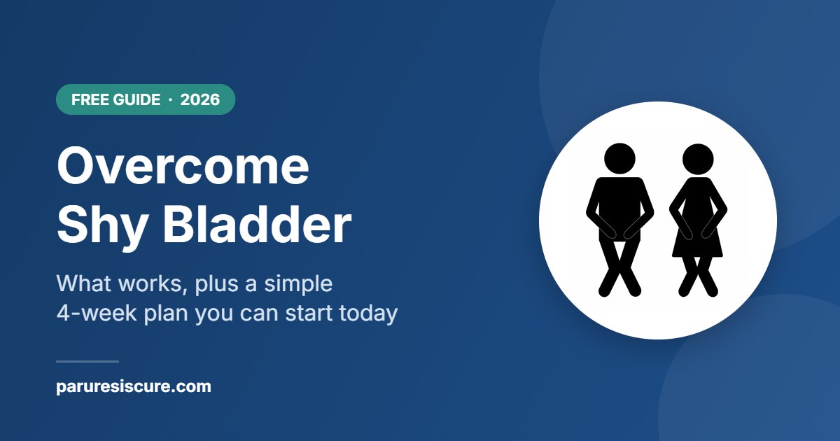 Overcome Shy Bladder: what works, plus a simple 4-week plan, with the Paruresis Cure logo